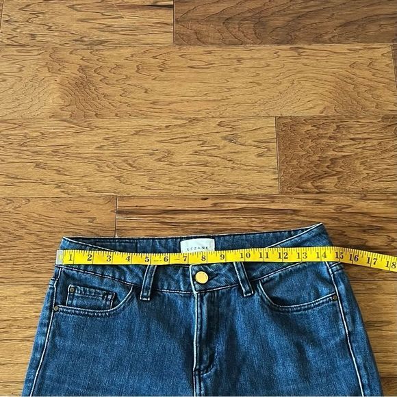 Sezane Flare Denim Jeans 1973 Brut Size 29 Dark Wash - Picture 5 of 12